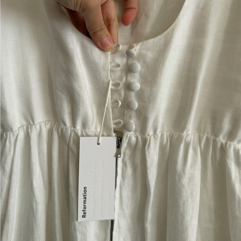 Reformation - Bucatini Linen Midi Dress - Picture 9 of 9